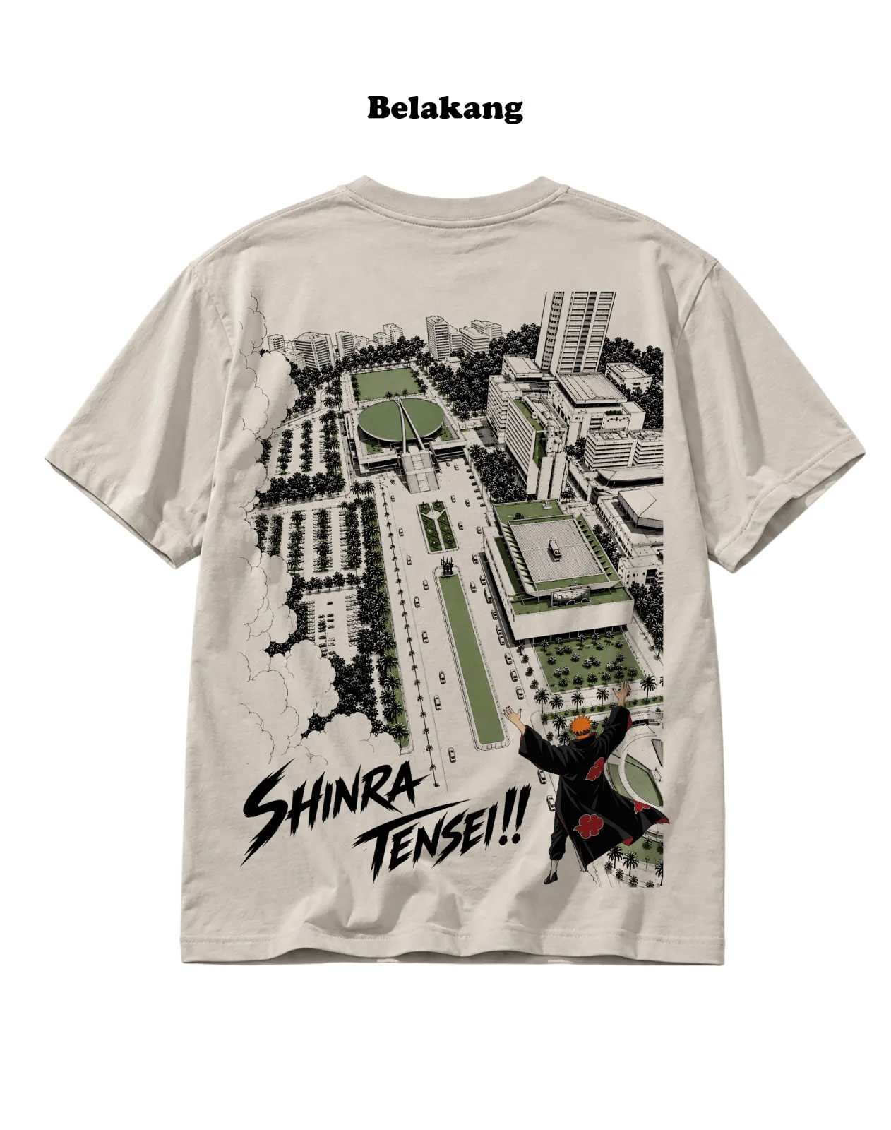 Shinra Tensei tampak belakang