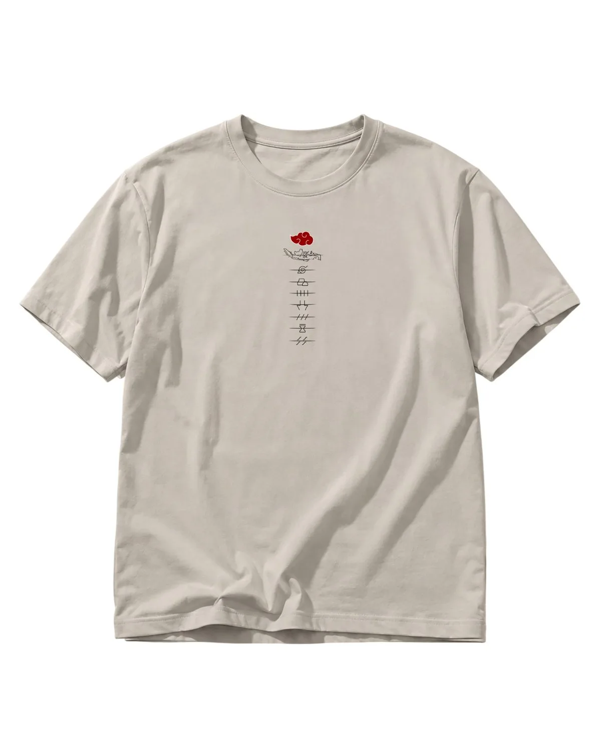 Kaos anime Missing-Nin Nusantara warna Sand tampak depan